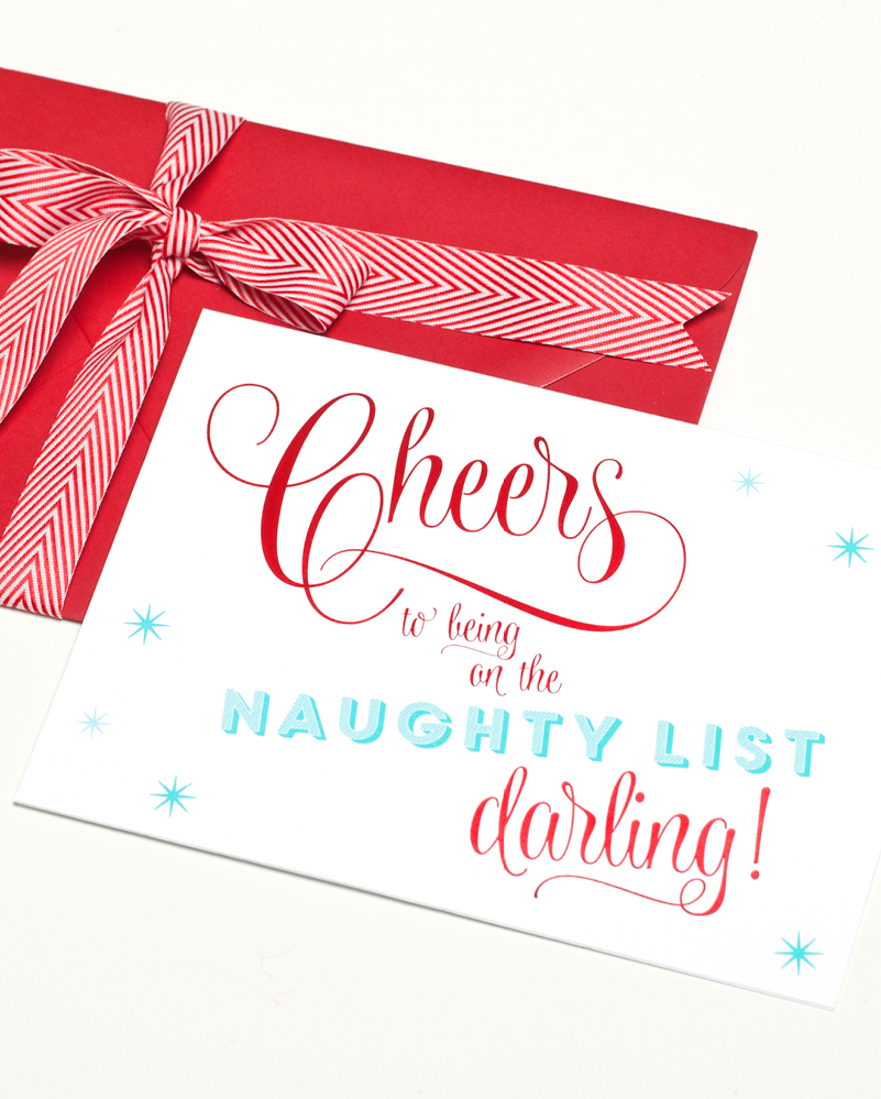 Cheers to Being Naughty Greeting Card