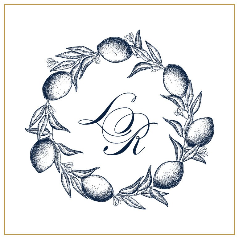 Lemon Wreath Monogram