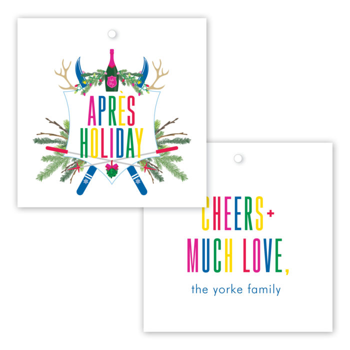 Apres Holiday Gift Tag, Personalized Holiday Gift Tag, Holiday Gift Tag