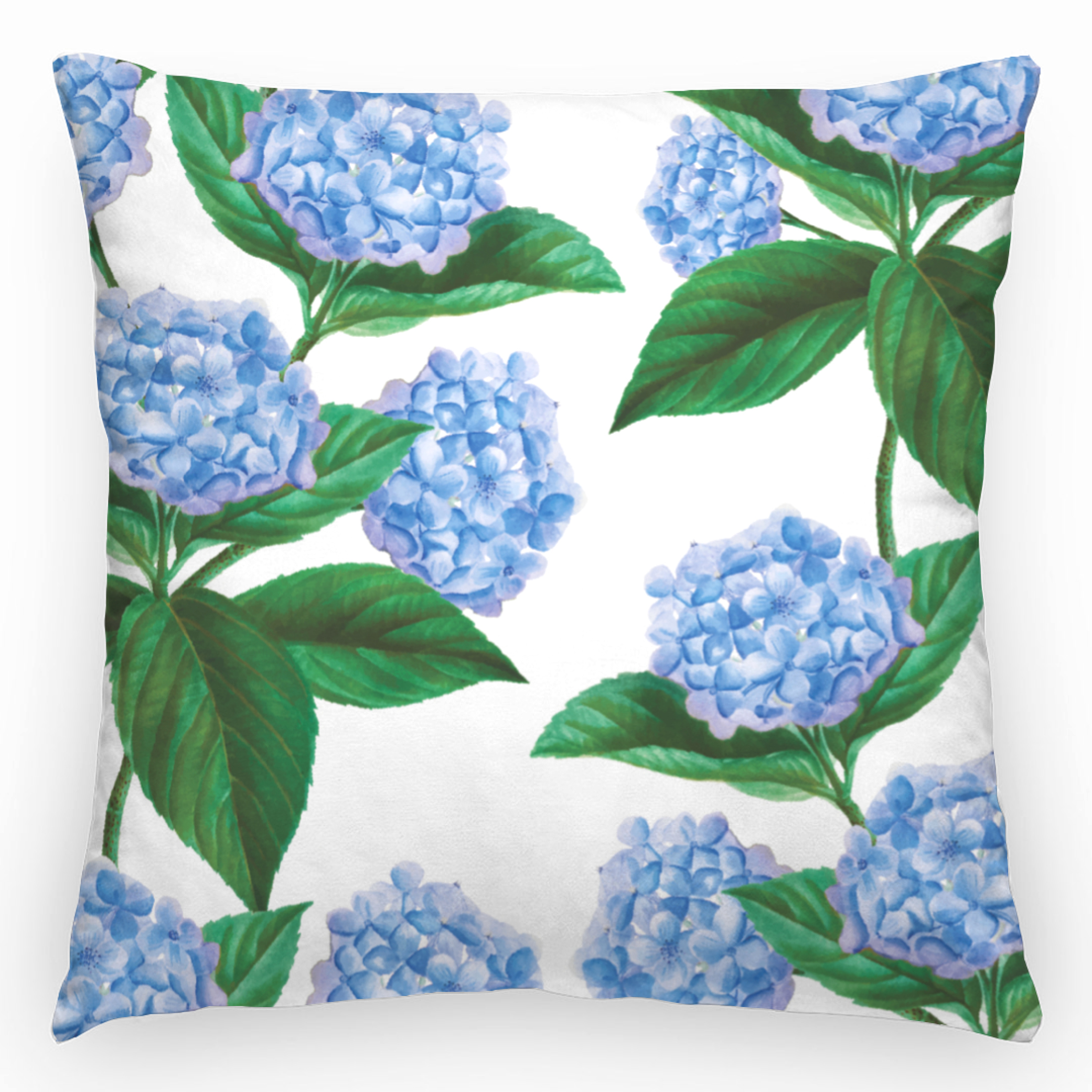 French Blue Hydrangea Pillow Abigail Christine Design