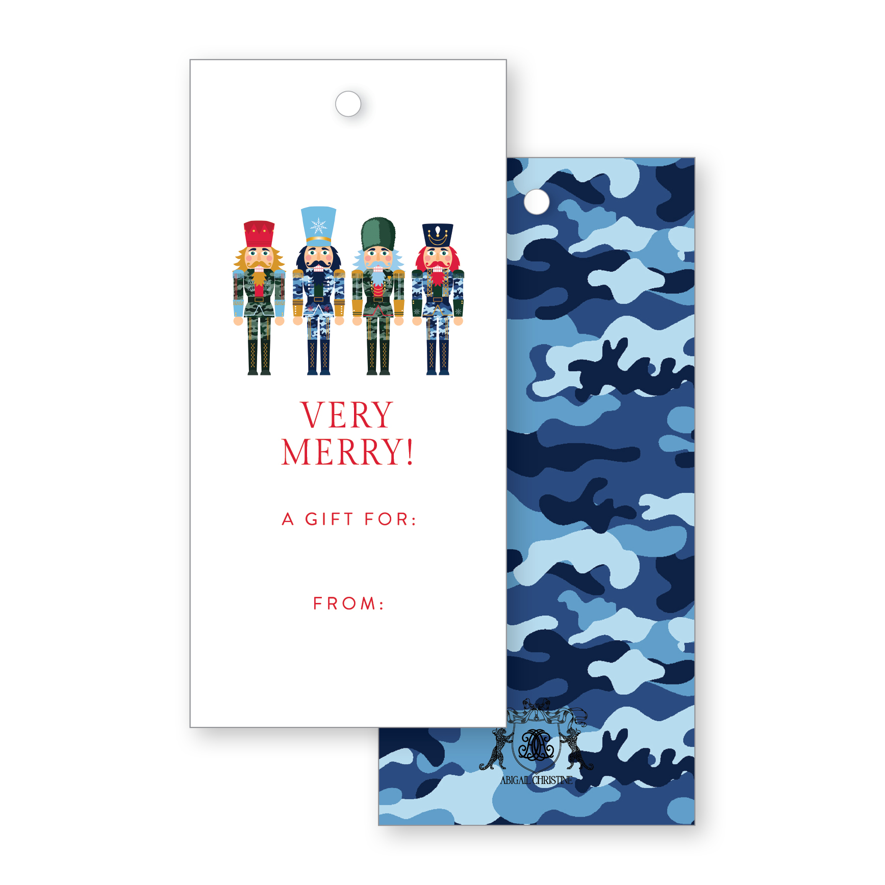 Camo Nutcrackers Gift Tag