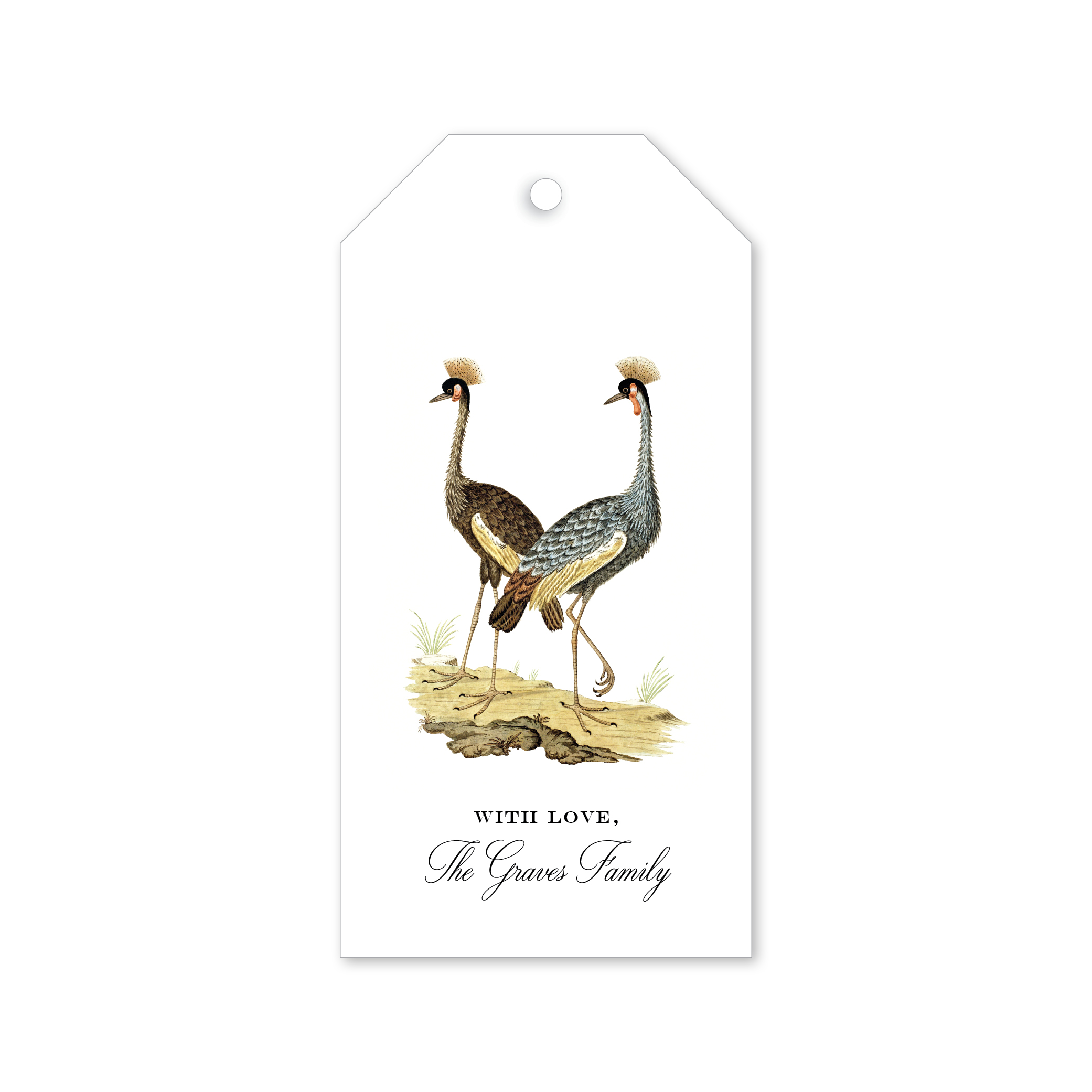 Fancy Birds Gift Tag, No. 3